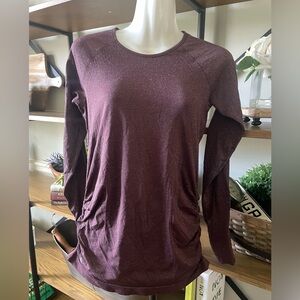Athleta Metallic Thread Long-sleeve Shirt. Size L.